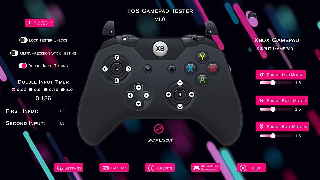 ToS Gamepad Tester - Testing Upgrade Pack