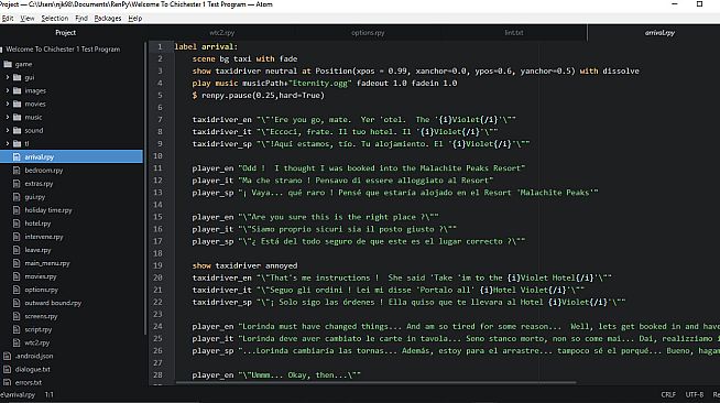 Welcome To... Chichester 1 : Test Project Files