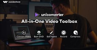 Wondershare Uniconverter-Video Converter, Video Editor, Video Compressor, Video Recorder, DVD Burner