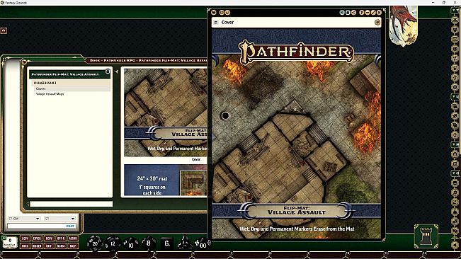 Fantasy Grounds - Pathfinder RPG - Pathfinder Flip-Mat: Village Assault