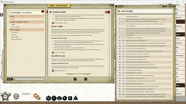 Fantasy Grounds - Fear Effects