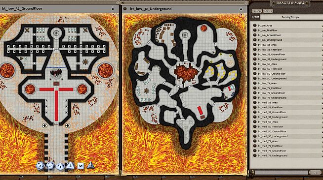 Fantasy Grounds - 0one's Colorprints #3: The Burning Temple (Map Pack)