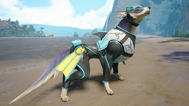 Monster Hunter Rise - "C Summer" Palamute layered armor set