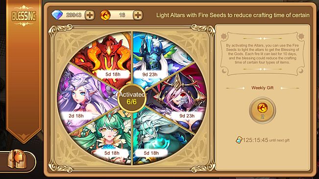 Cadria Item Shop - Blessing of Gods