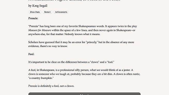 A Midsummer Night's Choice - Commentary Track