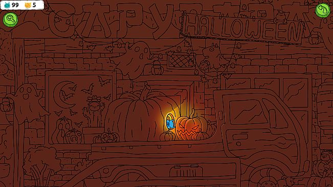 Hidden Capybaras with Orange and Pumpkins: Spooky Halloween Edition