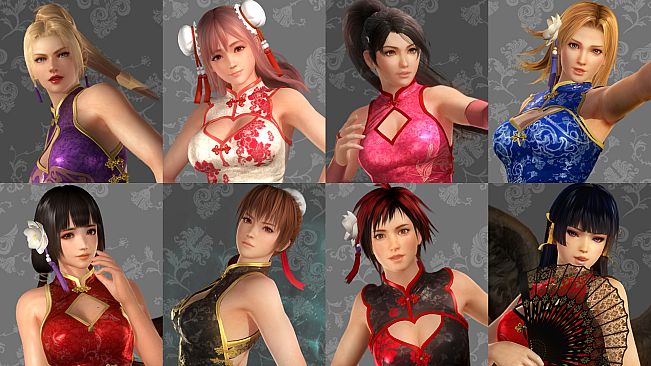 DOA5LR Alluring Mandarin Dress Set