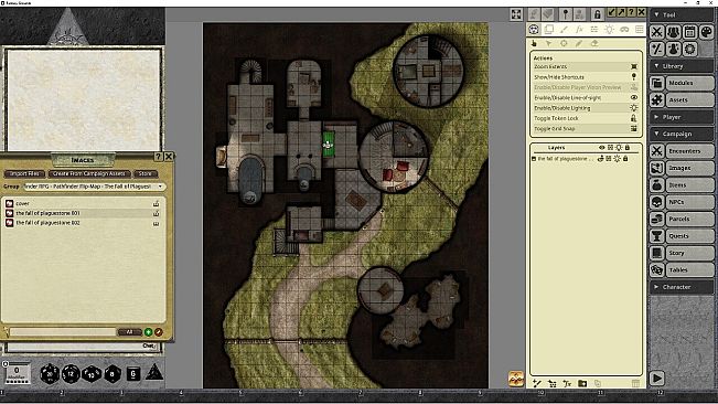 Fantasy Grounds - Pathfinder RPG - Pathfinder Flip-Mat: The Fall of Plaguestone