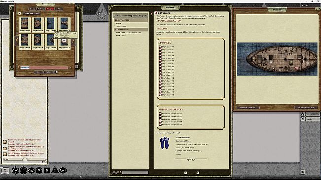 Fantasy Grounds - Pathfinder RPG - GameMastery Map Pack: Ship's Cabin