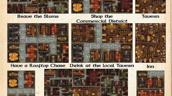 Fantasy Grounds - Maps: Cobblestone City and Inn