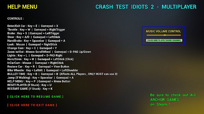 CRASH TEST IDIOTS 2 (MULTIPLAYER)