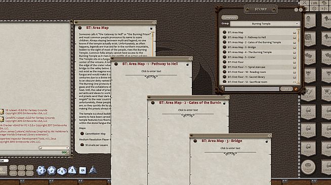 Fantasy Grounds - 0one's Colorprints #3: The Burning Temple (Map Pack)