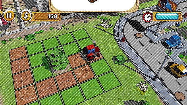 Puzzle Plowing A Field