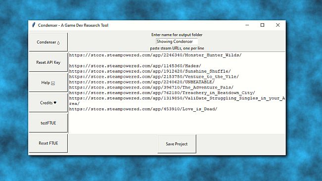 Condenser: A Game Developer's Research Tool