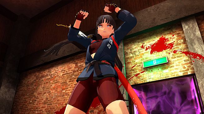 OneeChanbara ORIGIN - Exclusive Saki Costume: Tsubaki-Style Mortal Combat Gi Dark Navy