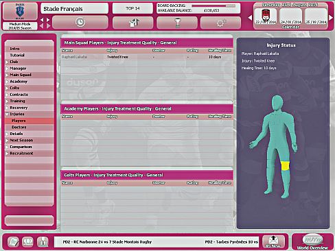 Rugby Union Team Manager 2015