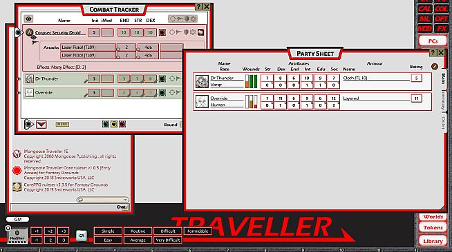 Fantasy Grounds - Traveller Mongoose 1E Ruleset (Traveller 1E Mongoose)
