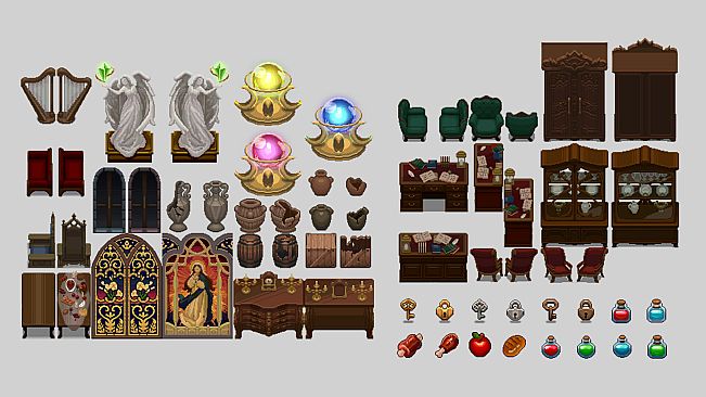 RPG Maker MV - Dark Castle  Assets Top View Ver