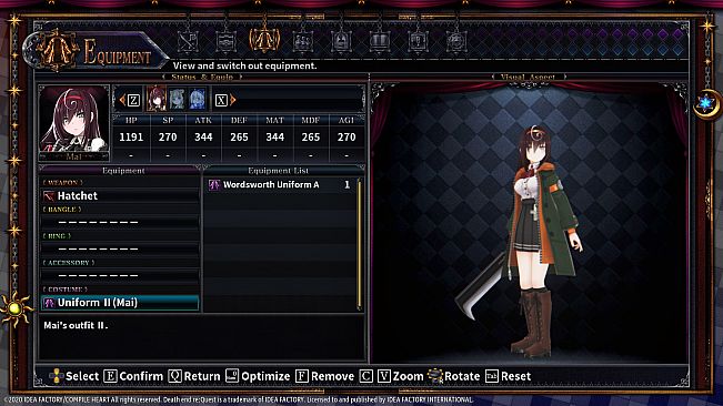 Death end re;Quest 2 - Alternate Uniform Set