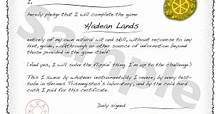 Hadean Lands - Solo Adventurer Pledge Certificate