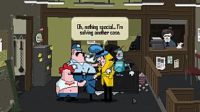 Detective Case and Clown Bot in: Murder in the Hotel Lisbon