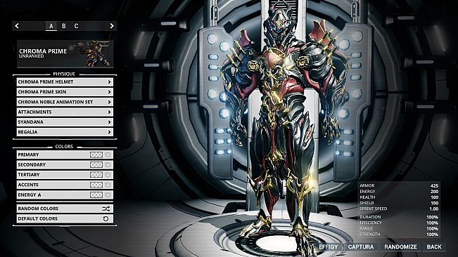 Warframe Chroma Prime Access: Effigy Pack