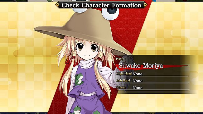 Player character "Suwako Moriya" (Touhou Genso Wanderer -Reloaded-)