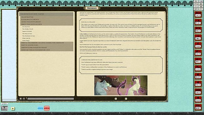 Fantasy Grounds - The Secrets of Cats - A World of Adventure for Fate Core
