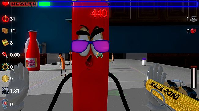 Die, zombie sausage, die!