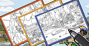FIND ALL 8: The road to the Maya - Coloring Book