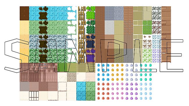 RPG Maker MZ - Fantasy crystallized village Tileset