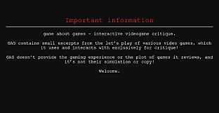 game about games - первый интерактивный "журнал" об играх