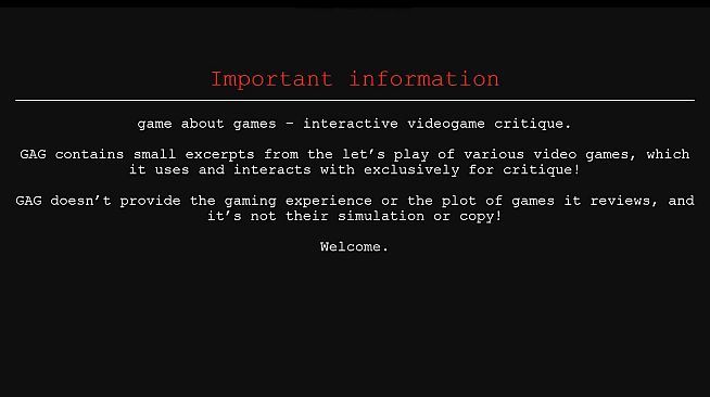 game about games - первый интерактивный "журнал" об играх