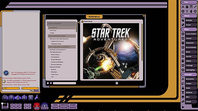 Fantasy Grounds - Star Trek Adventures: Alpha Quadrant Sourcebook