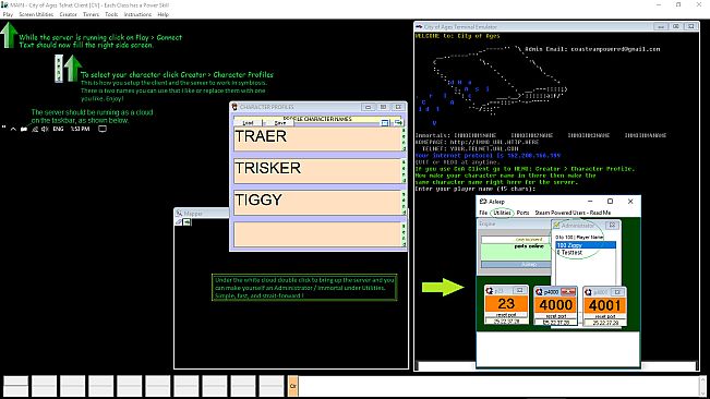 City of Ages: Picture Supportive Text MUD (server and client included)