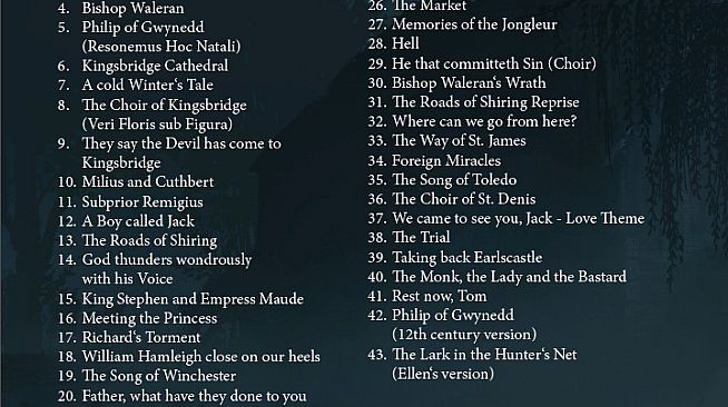 Ken Follett's The Pillars of the Earth - Soundtrack