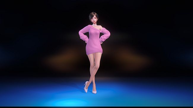 Angel Legion-DLC  Off-Shoulder Sweater (Purple)