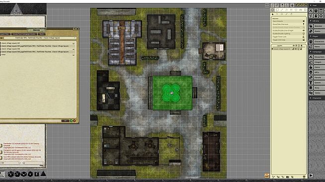 Fantasy Grounds - Pathfinder RPG - Pathfinder Flip-Map - Classic Village Square
