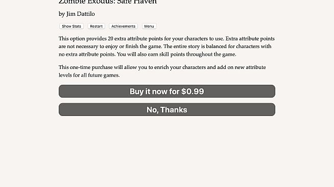 Zombie Exodus: Safe Haven - Attribute Points Bonus