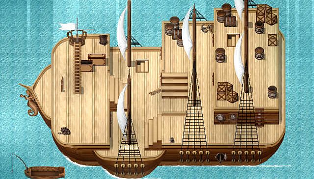 RPG Maker MZ - KR High Seas Ship Tileset Kit