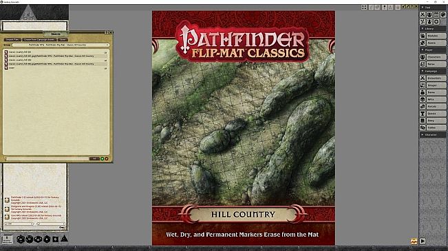 Fantasy Grounds - Pathfinder RPG - Pathfinder Flip-Mat - Classic Hill Country