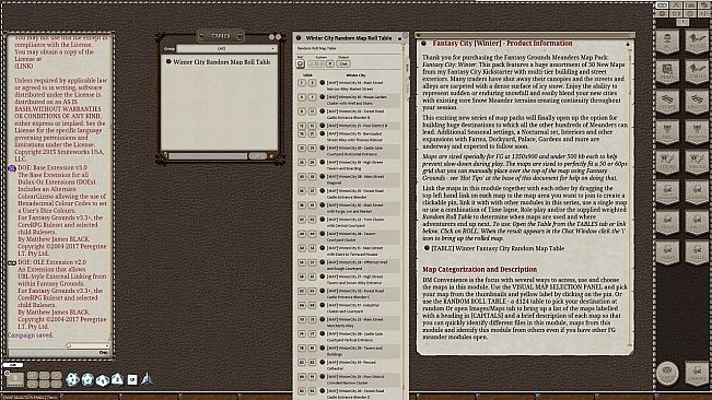 Fantasy Grounds - Meanders Map Pack: Fantasy City Winter (Map Pack)