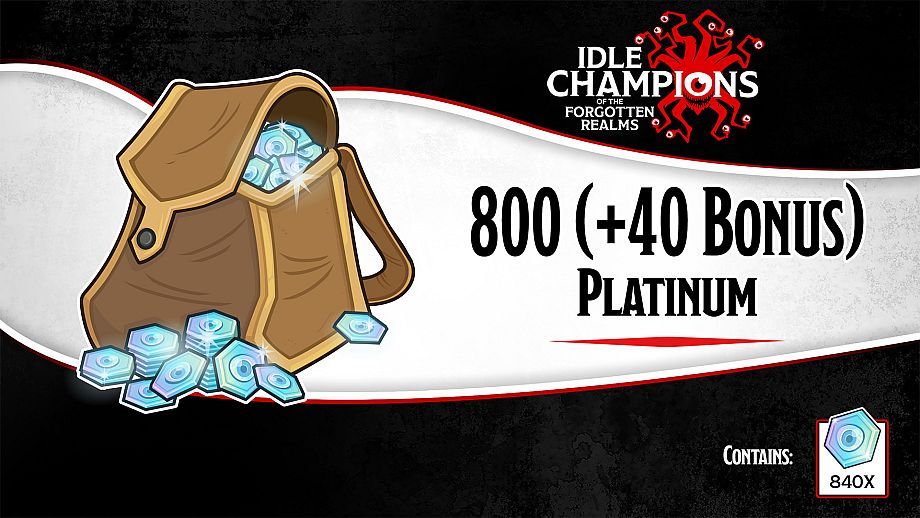 Idle Champions of the Forgotten Realms - 800 (+40 Bonus) Platinum