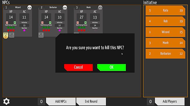 Combat Tracker for Dungeon Masters