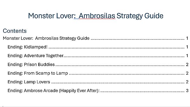 Monster Lover 2 Strategy Guide