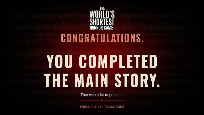 The World's Shortest Horror Game