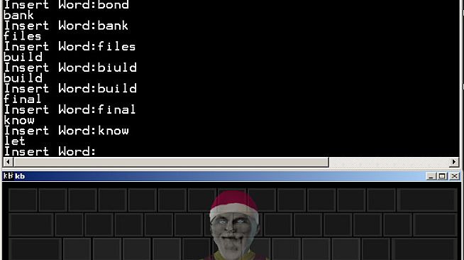 Touch Typing Home Row Speed Grinder - iReact Gnomey Christmas Onscreen Keyboard