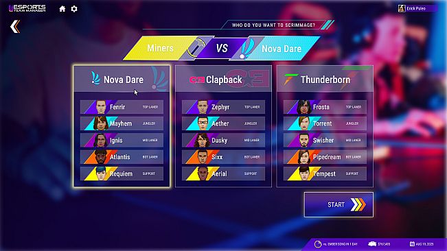 Esports Team Manager