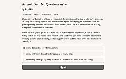 Asteroid Run: No Questions Asked