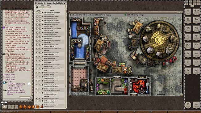 Fantasy Grounds - Meander Map Pack: Interior City (Map Pack)
